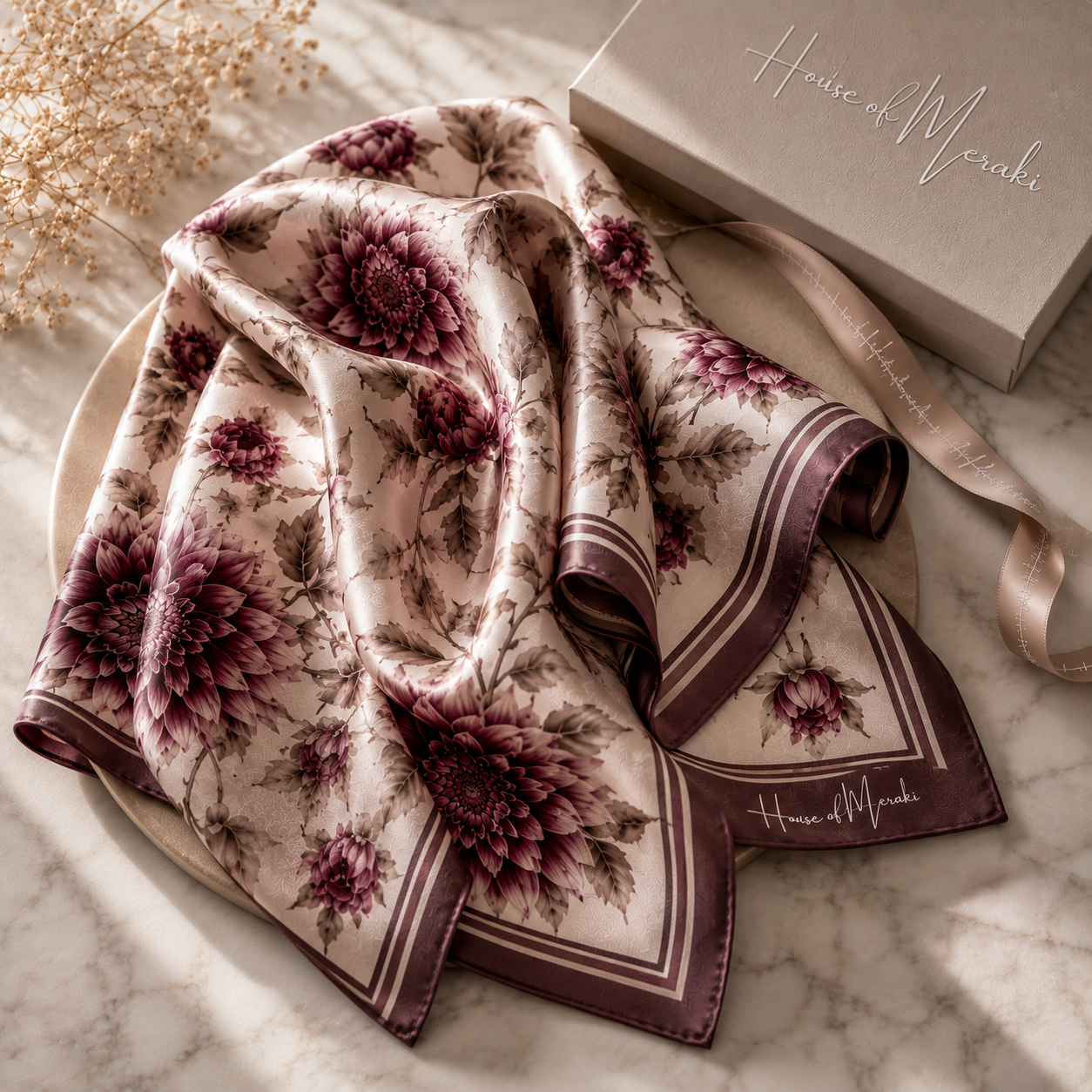 Dahlia Silk Scarf