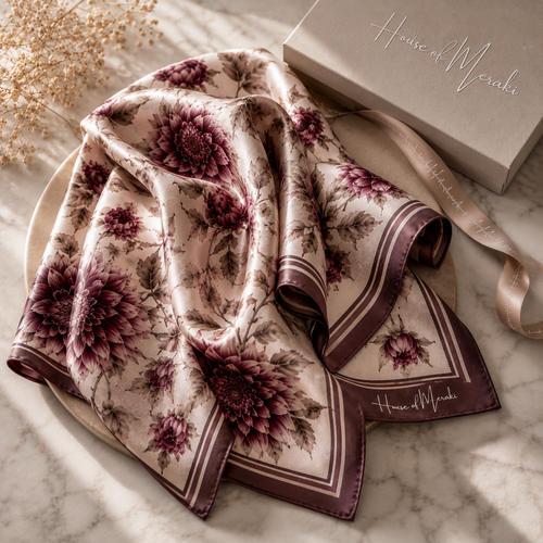 Dahlia Silk Scarf