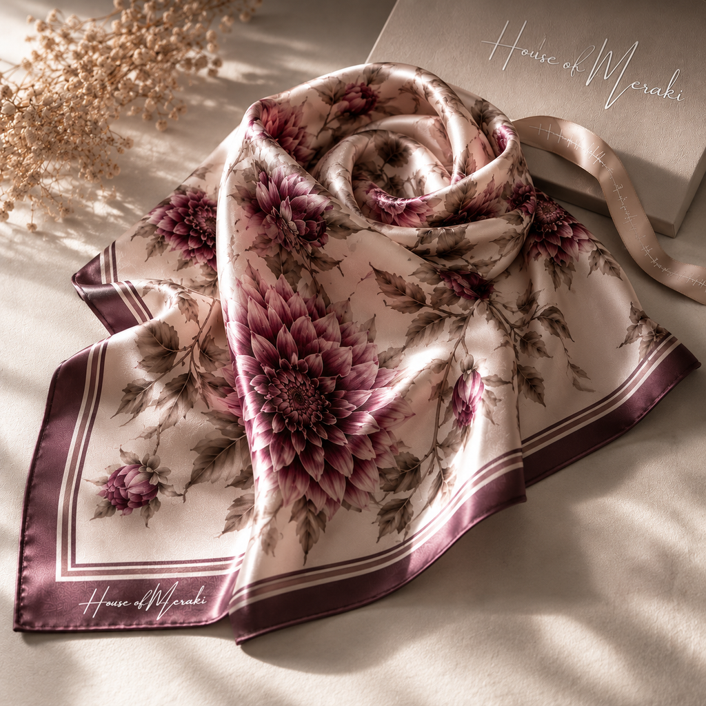 Dahlia Silk Scarf