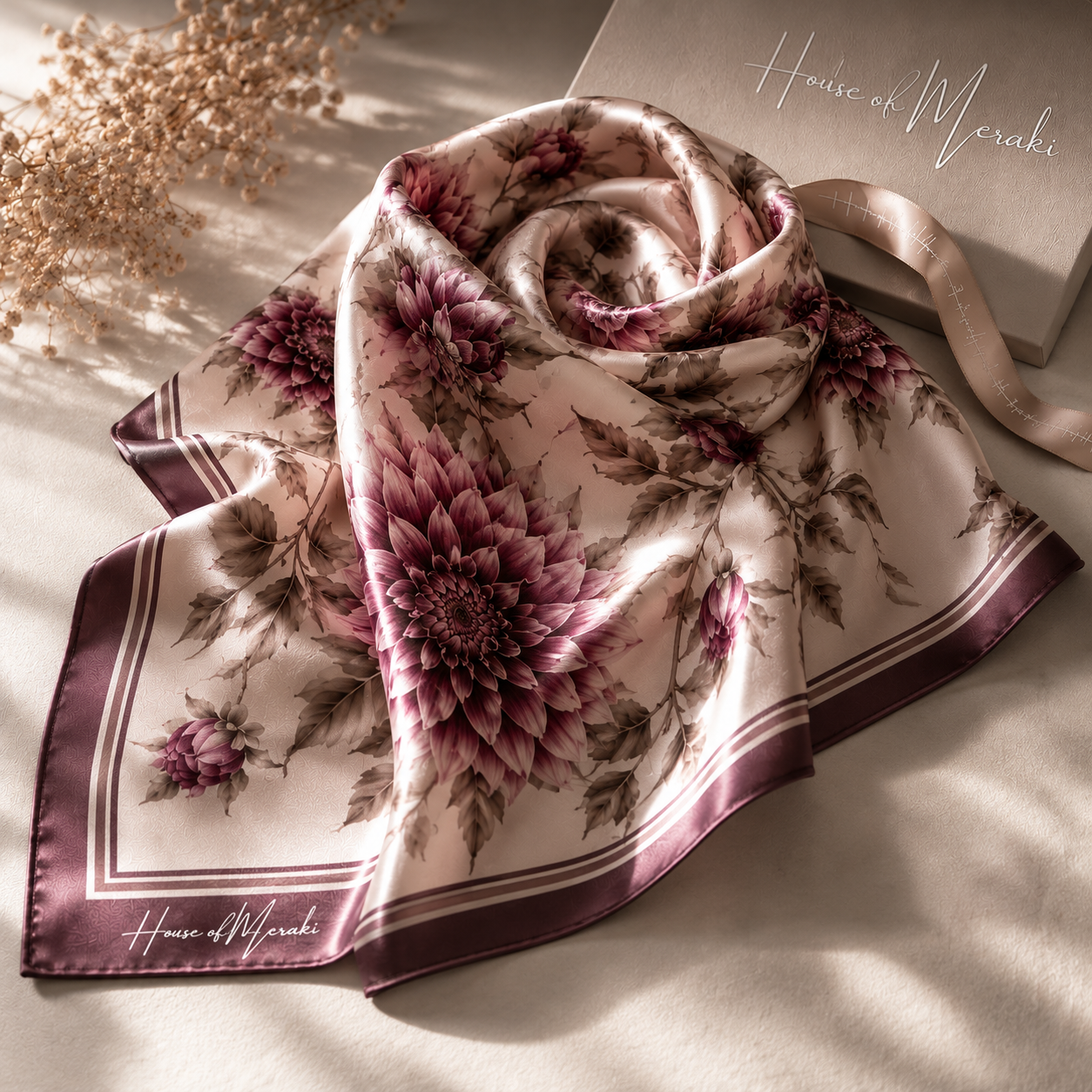 Dahlia Silk Scarf